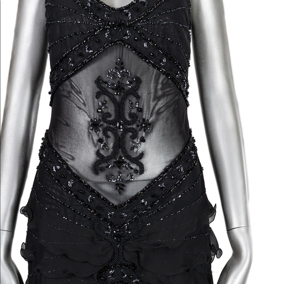 🛑SOLD🛑Just Cavalli dark fairy grunge elegant bead dress - Picture 7 of 7